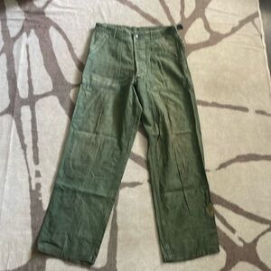 Vintage 1961 Military Pants US Army Trousers Sateen 8.5 OG-J07 Size Medium 32x31
